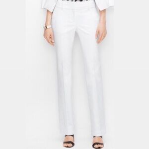 Ann Taylor Crisp White Straight Leg Pants